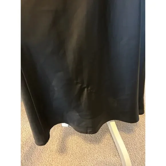 Show Me Your Mumu | Black Midi V Neck Satin Backless Halter Slip Dress | Large - Picture 16 of 16